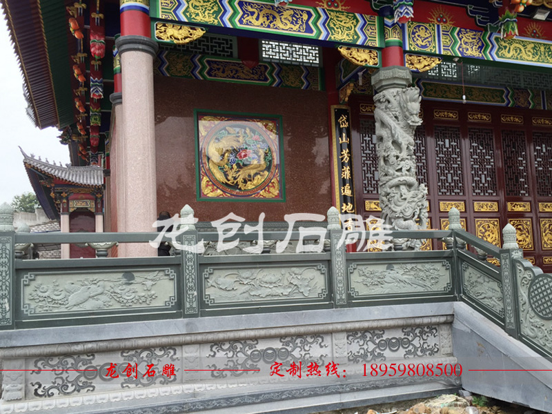 寺廟石雕欄桿 寺廟石欄板